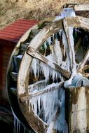 water droplets frozen tire