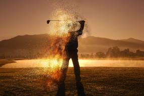 golfer sand person