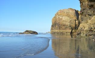 Large high cliffs by the sea