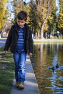 Toddler Walking By Water