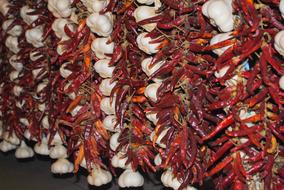 pigtails of dried chili peppers