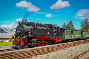 locomotive on the tracks