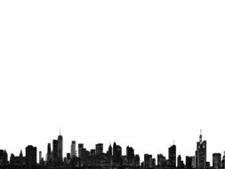 city background silhouette drawing