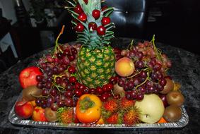 delicious fruit on a tray