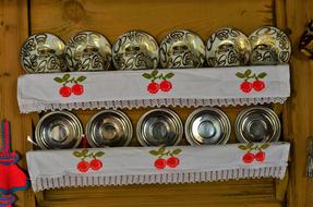 Beautiful and colorful, shiny decorations of the Turkish Culture in the village