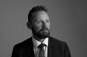 Portrait Beard man black and white