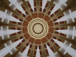 Beautiful and colorful patterns in circle