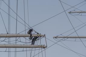 Men Working Ship Yacht