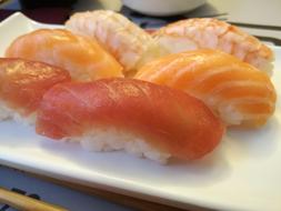 Rice sushi with fish