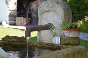 water faucet at the fountain