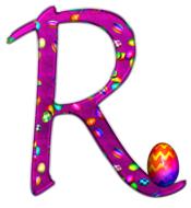 alphabet letter initial easter r as a drawing