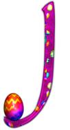 colorful easter letter on white background