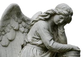 sad angel sculpture