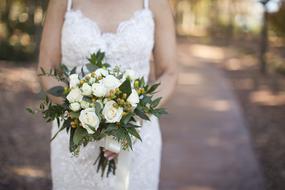 a beautiful bouquet in the hands of the bride