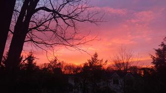 sunrise in the village