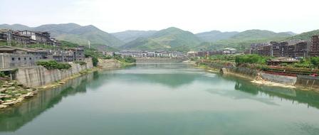 village by the water landscape