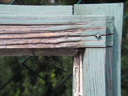 photo of a part of a wooden frame