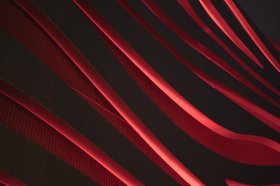red lines curtain