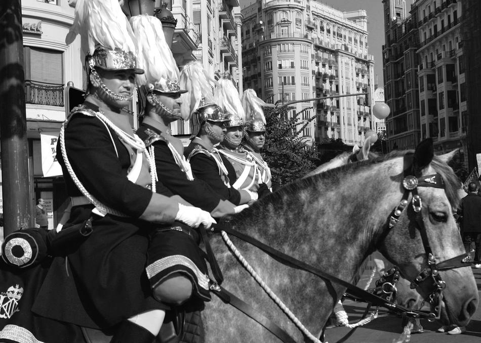 soldiers on horseback old