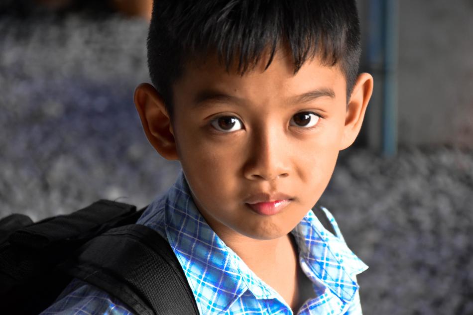 Boy in blue