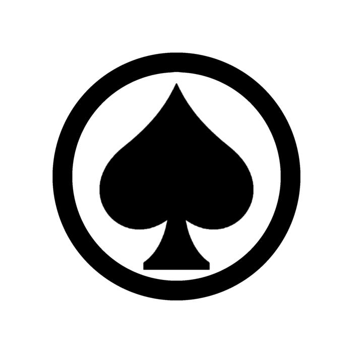 black spade in a circle