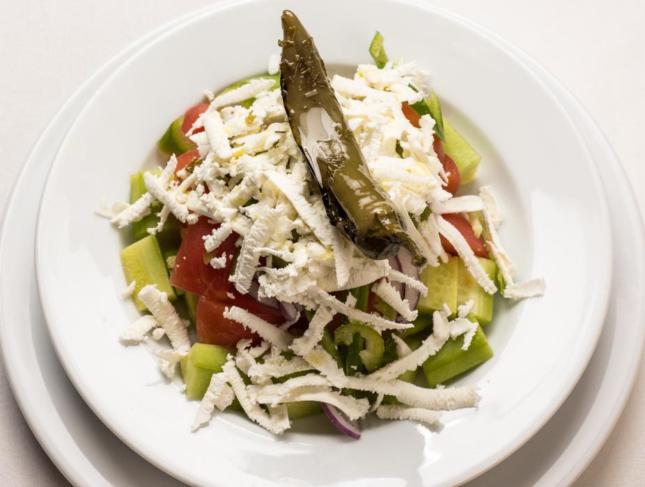 Greek salad with cheese