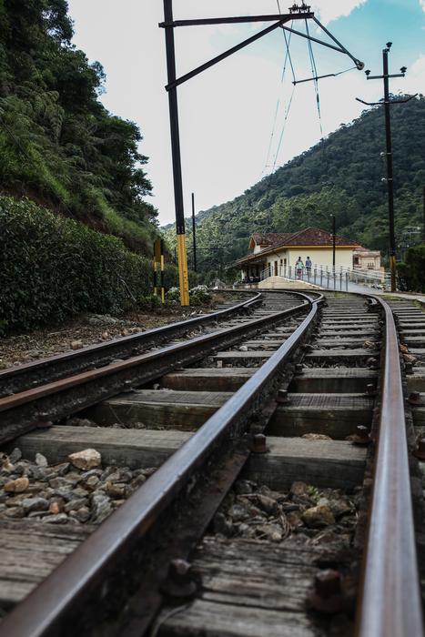 close up of the rails