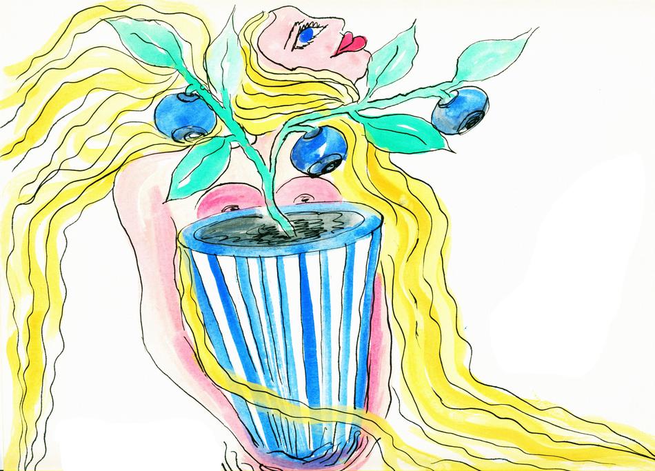 woman birthday feel good blueberry