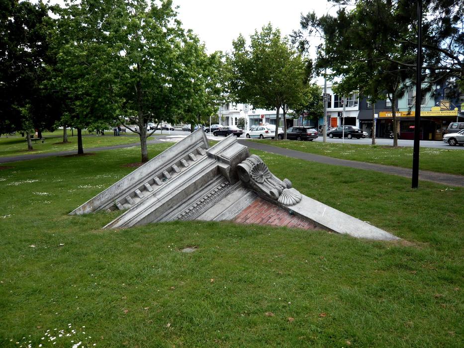 wonderful Sculpture of Building on grass