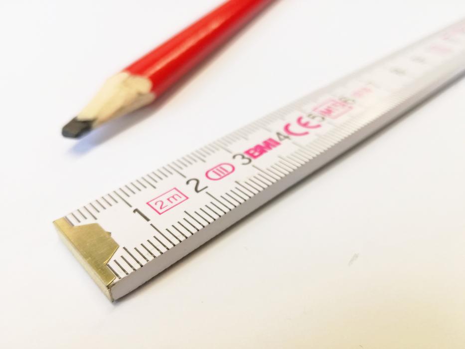 Meterstab and pencil Tool Scale