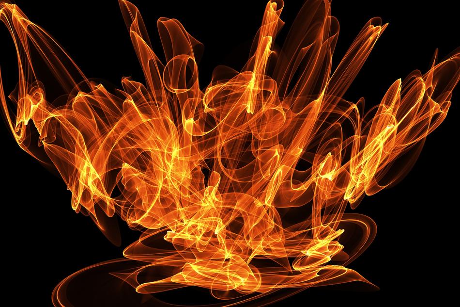 abstract art of fire background