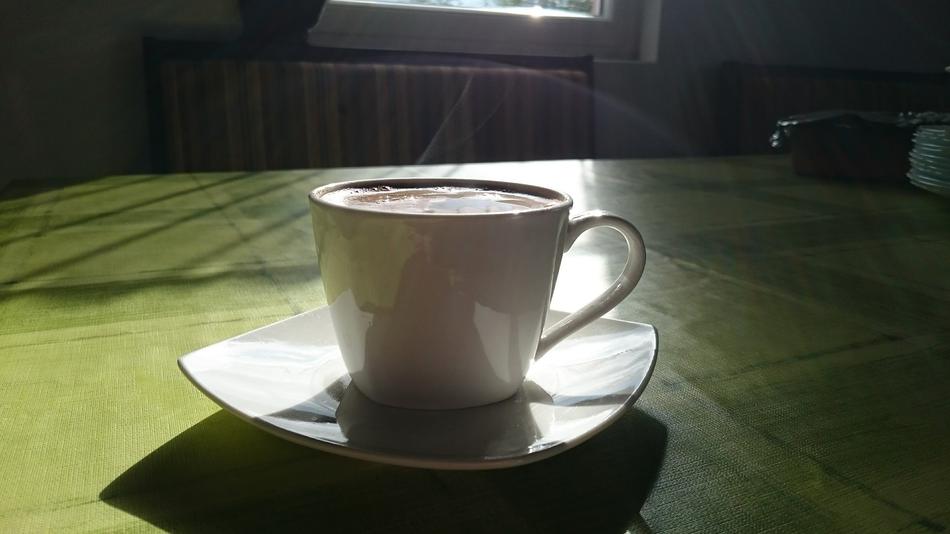 white mug in the sunshine