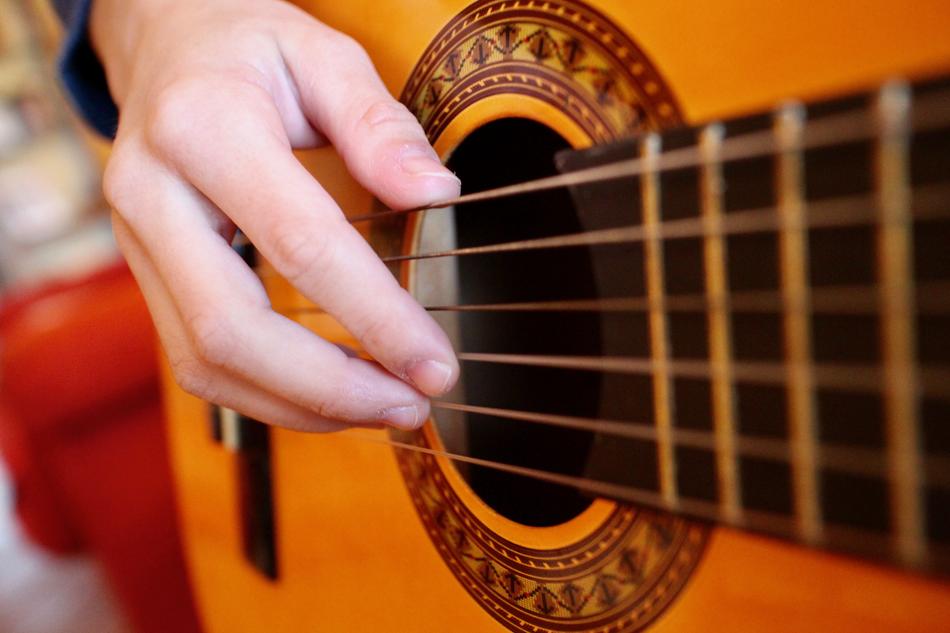 Guitarist hand play