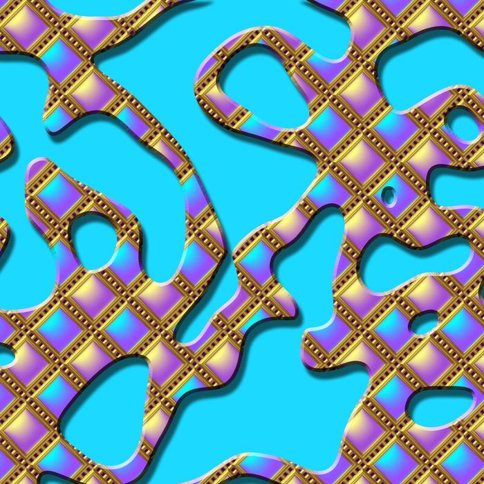 background scrapbooking paper blue and metal