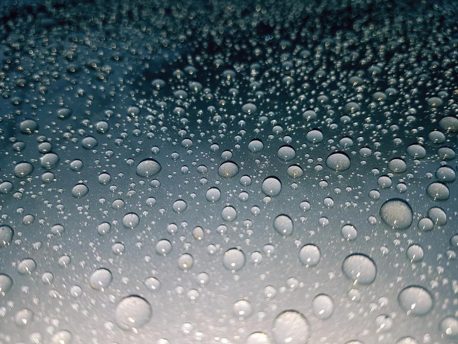 water droplets on the glass a lot