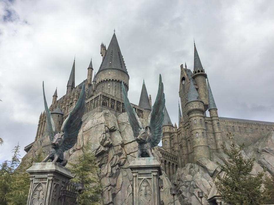 the castle with the birds is beautiful and fantastic