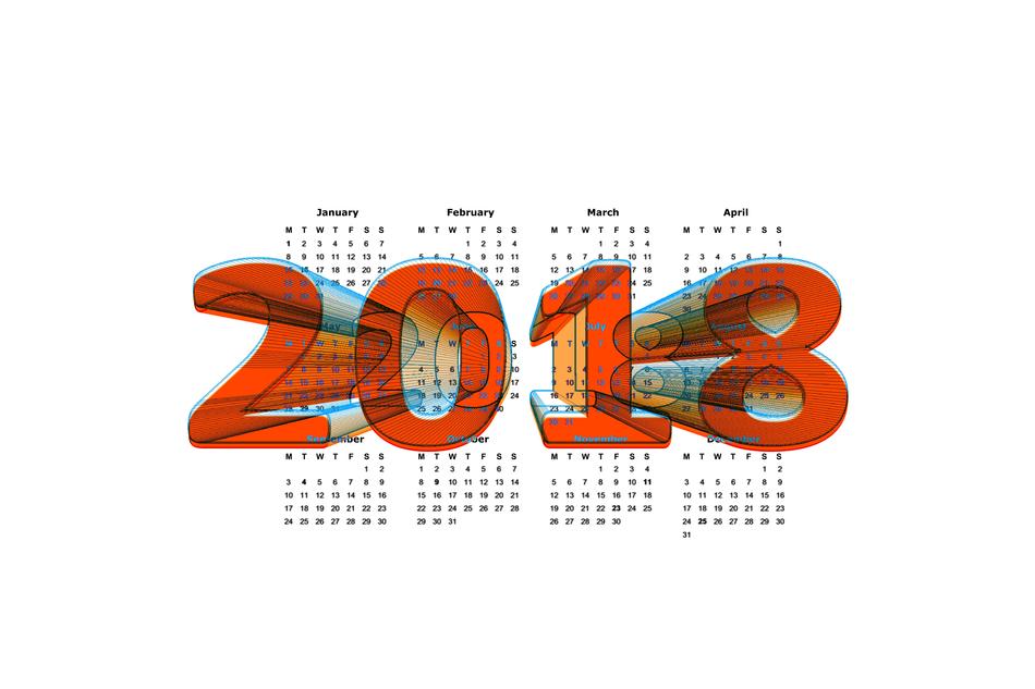 year in calendar 2018