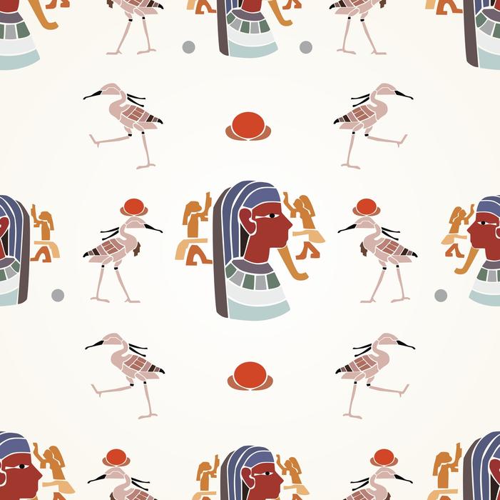 Egyptian drawings colored a lot