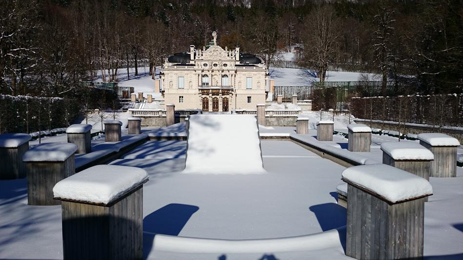beautiful winter building