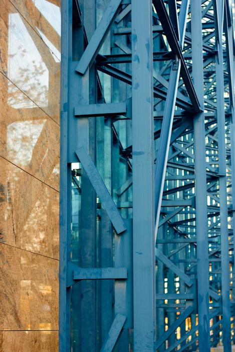 blue metal Building Structure