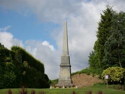 stone pillar in the park view