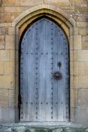 iron door in a stone building