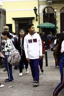 Students, walking near the school