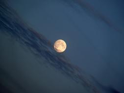 moon in the clouds landscape