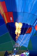 a beautiful balloon on fire