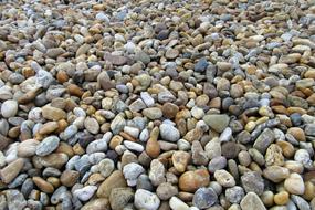 stones are colorful on the beach