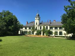 old house by the green grass