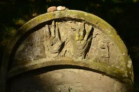 grave sculptures in the cemetery