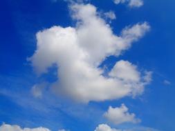 clouds in a blue, beautiful sky