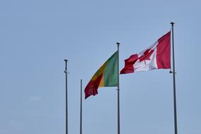 flags of color on the pole